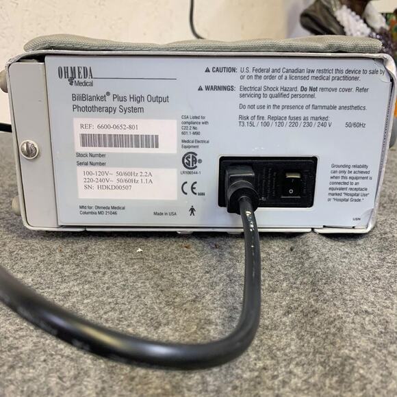 OHMEDA 6600-0652-801 BILIBLANKET PLUS PHOTOTHERAPY SYSTEM - Picture 4 of 4